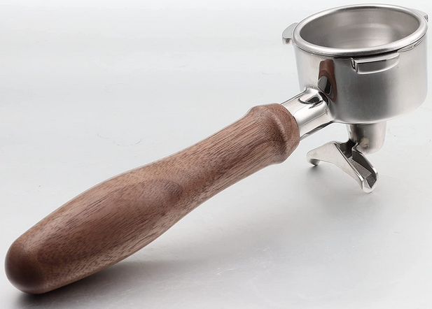 54 mm Double Spout Portafilter (Walnut Handle) - The Era Store