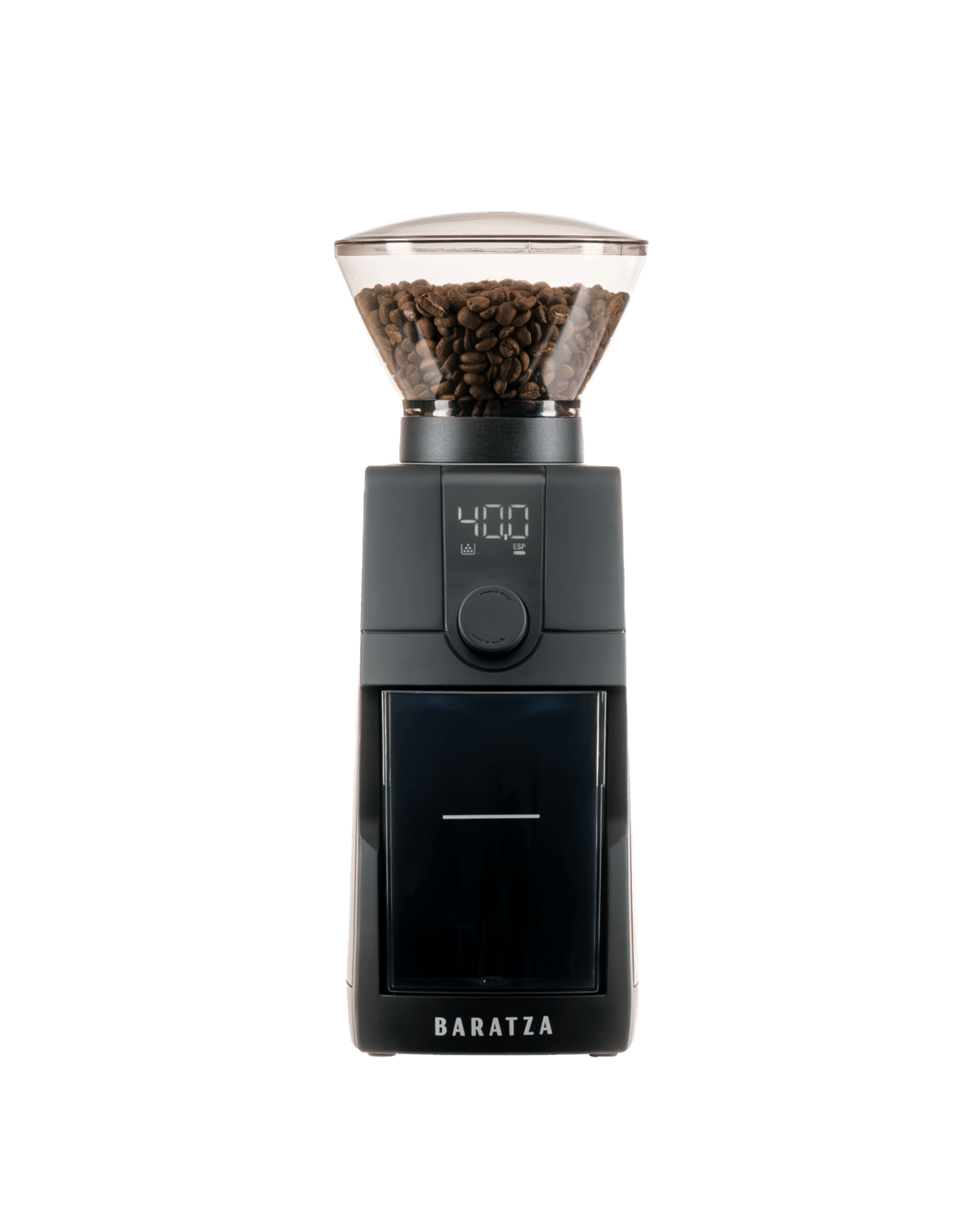 Baratza Encore ESP Pro front view with bean hopper