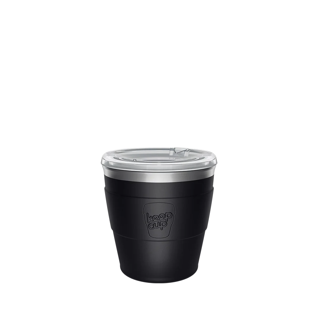 KeepCup Insulated QuickSip Espresso Cup 177ml in Black, matte stainless steel