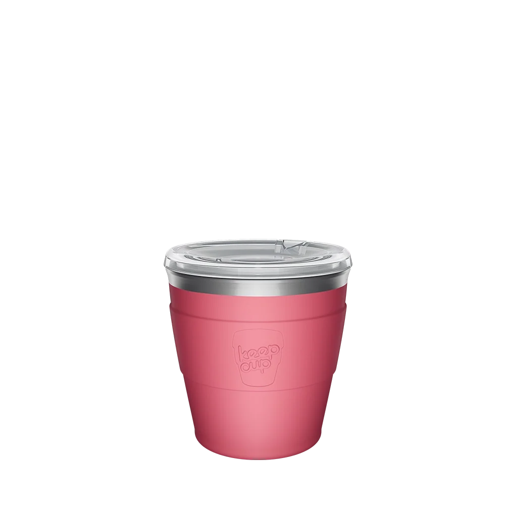 KeepCup Insulated QuickSip Espresso Cup 177ml in Rose, coral pink stainless steel