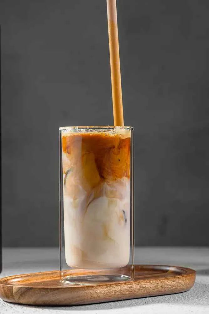 Iced coffee brewed with Colombia Cacao Velvet decaf beans