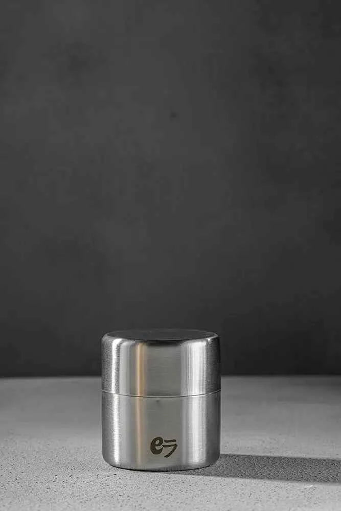 Era matcha sieve and storage canister - Japanese stainless steel