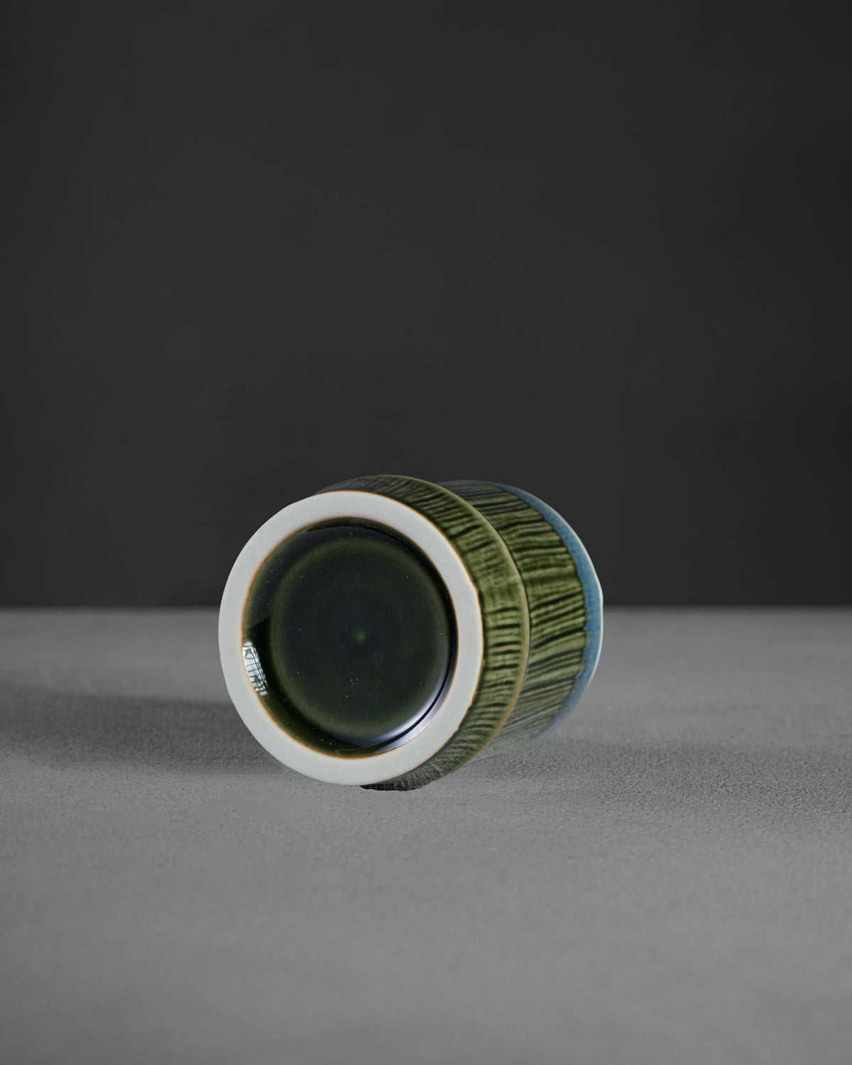 Shizuku Series Chikurin cup base - foot ring detail, Mino ware Japan