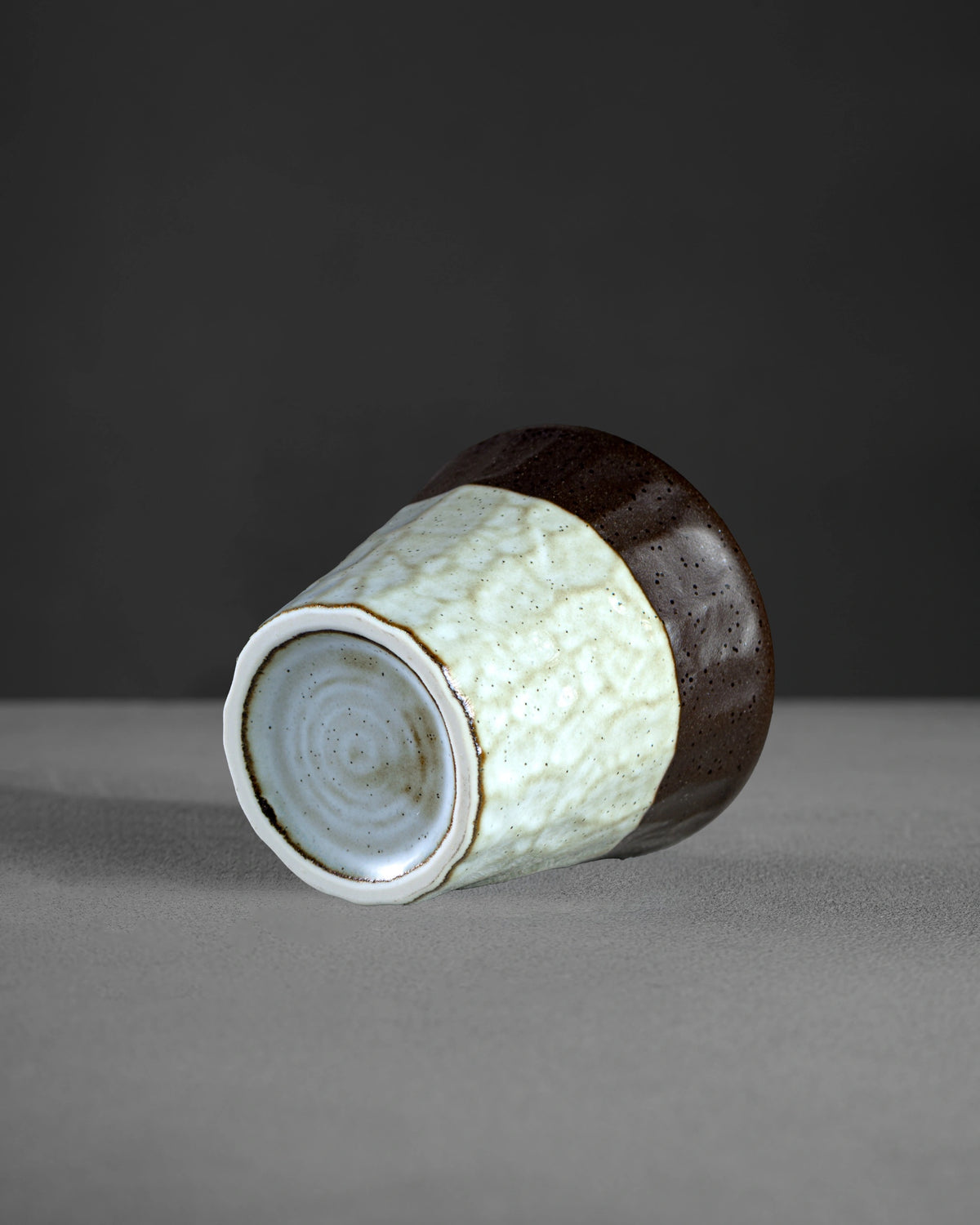Hibi Series Kasane cup base - foot ring detail, Mino ware Japan