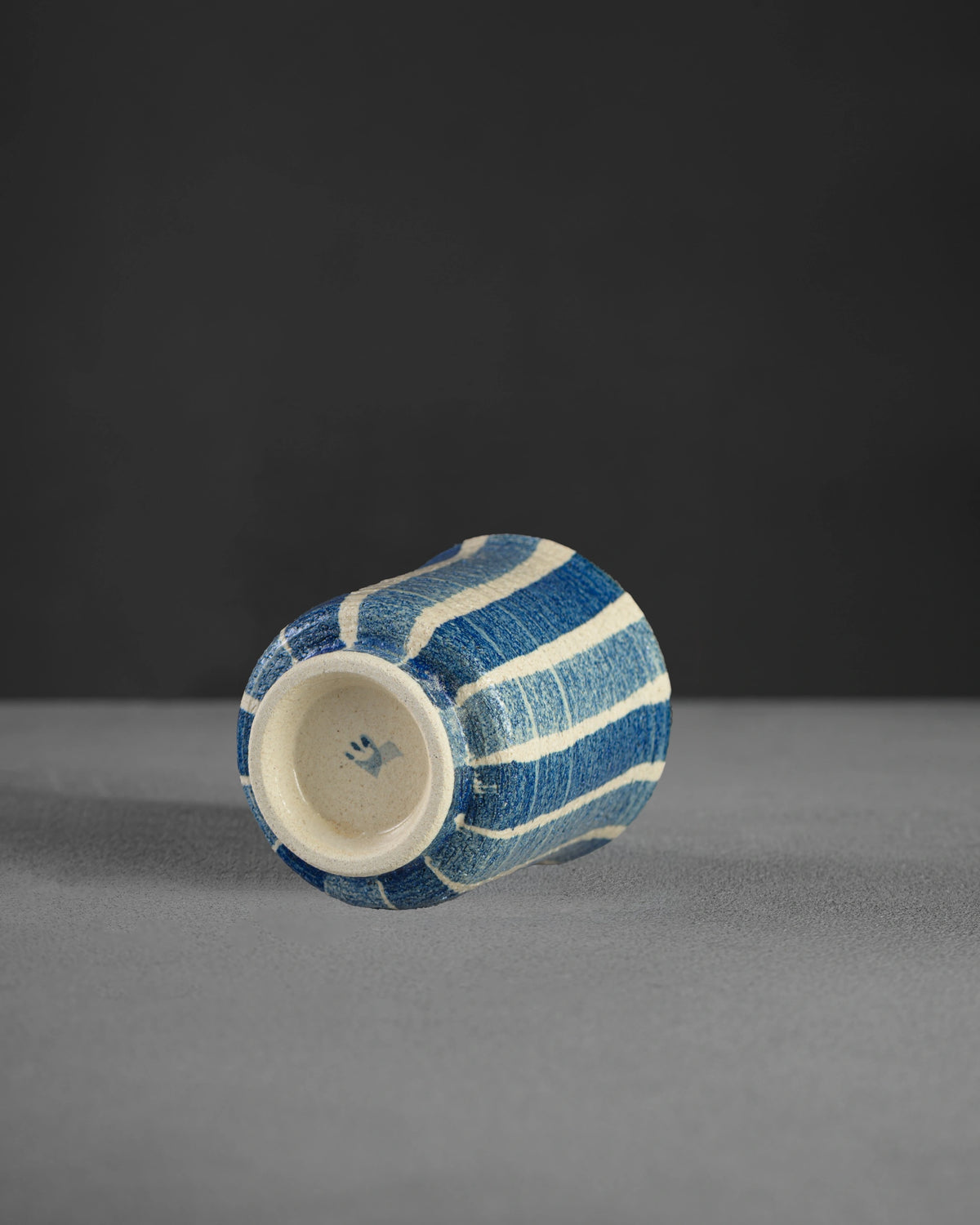Shizuku Series Shima cup base - footed ring with maker's stamp, Mino ware Japan