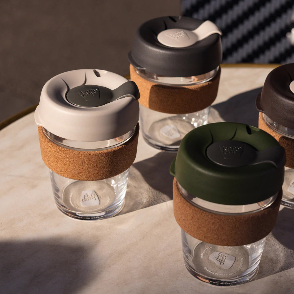 KeepCup Brew Cork cups on a table