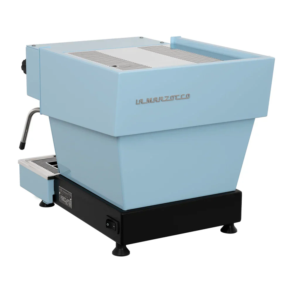 La Marzocco Linea Mini R Light Blue - angled view