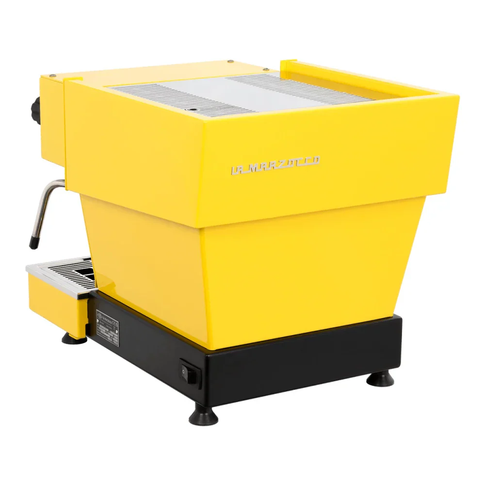 La Marzocco Linea Mini R Yellow - angled view