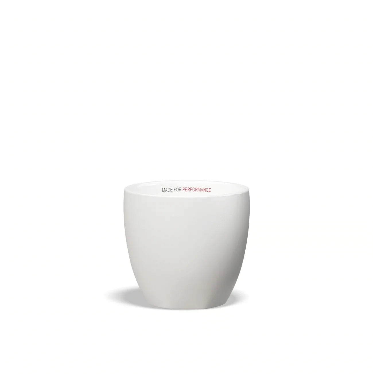 Lelit coffee cup in white - Made for Performance print on the inner rim