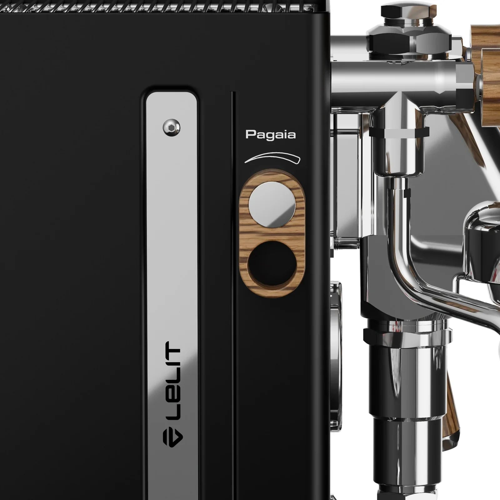 Lelit MaraX3 Pagaia electronic flow control lever - detail on black version