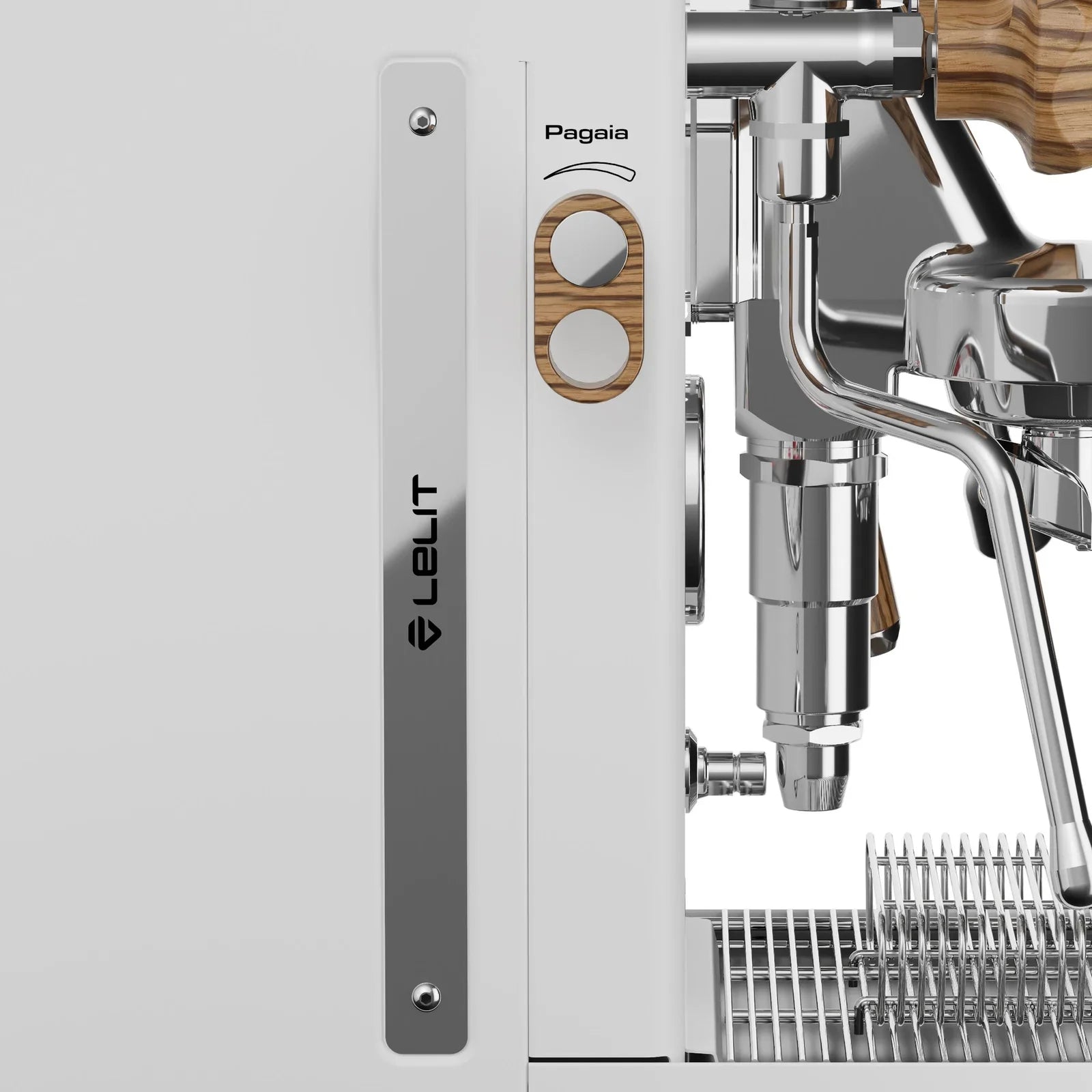 Lelit MaraX3 Pagaia electronic flow control lever - detail on white version