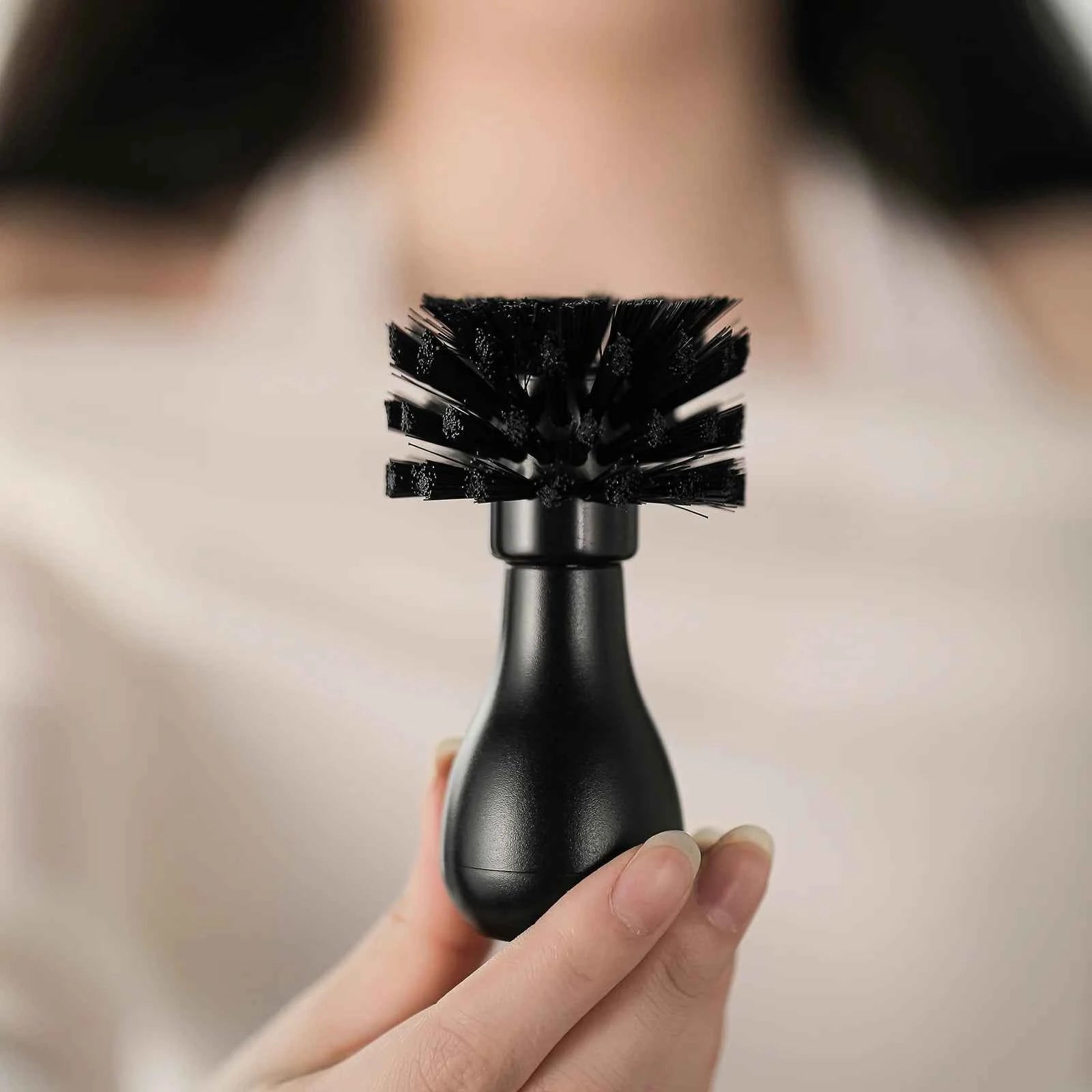 MHW-3BOMBER portafilter cleaning brush with arc-shaped bristles