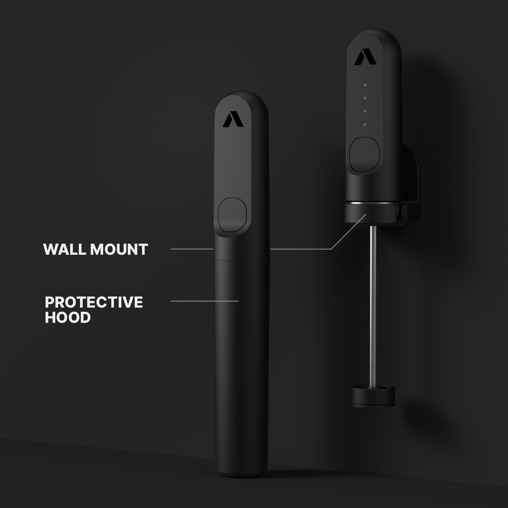 Subminimal NanoFoamer Lithium - stainless steel shaft and protective case