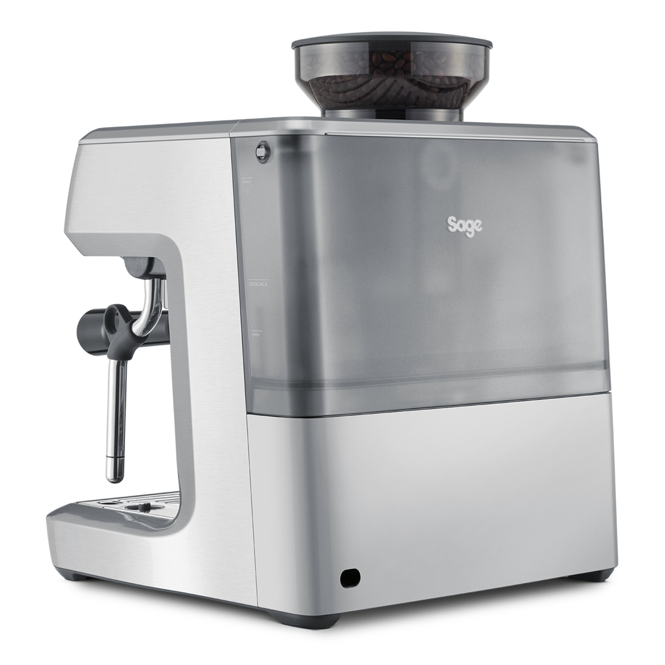 Sage Barista Express - side profile with bean hopper