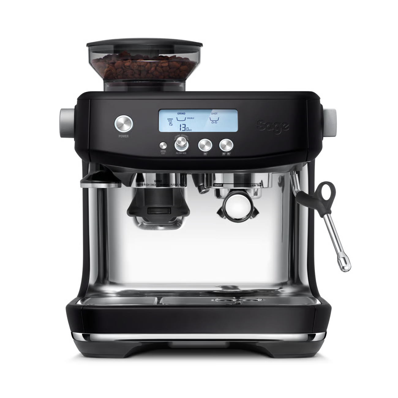 Sage Barista Pro - front view with 54mm portafilter
