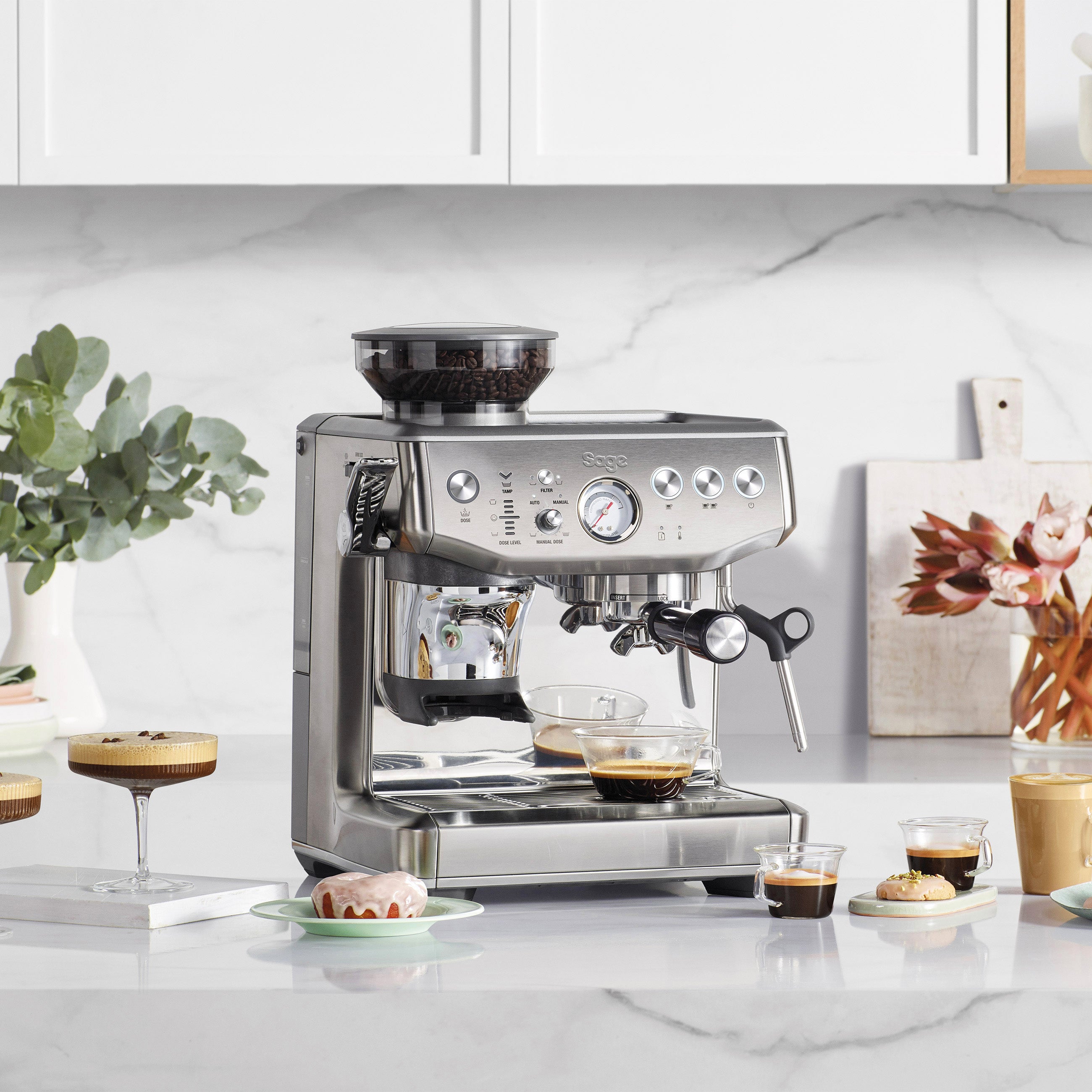 Sage Barista Express Impress in a home kitchen