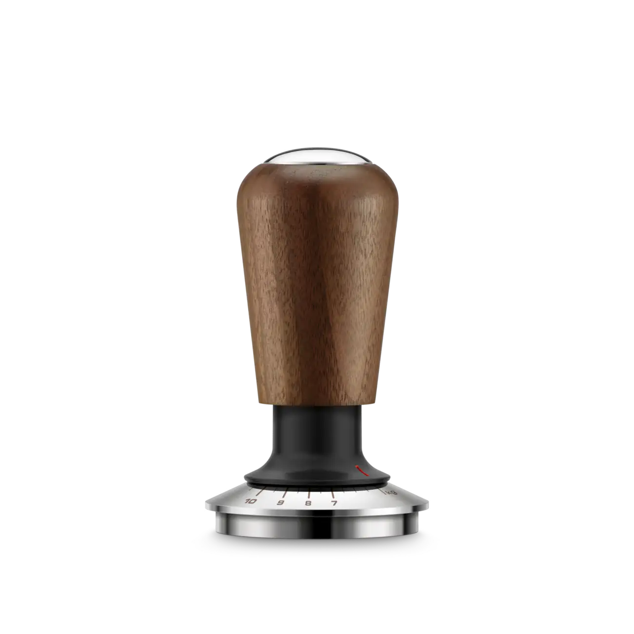 Sage Force Gauge Tamper in stainless steel and walnut