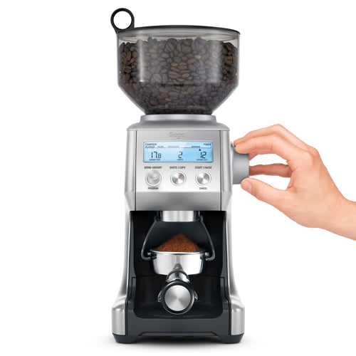 Adjusting grind settings on the Sage Smart Grinder Pro LCD display