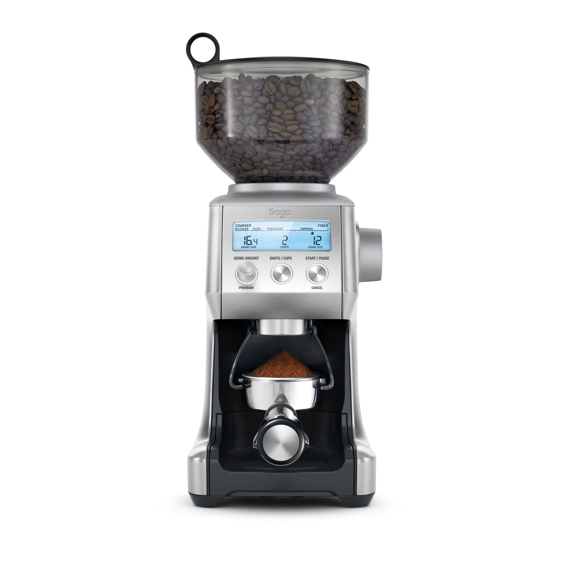 Sage Smart Grinder Pro - Brushed Stainless Steel with portafilter