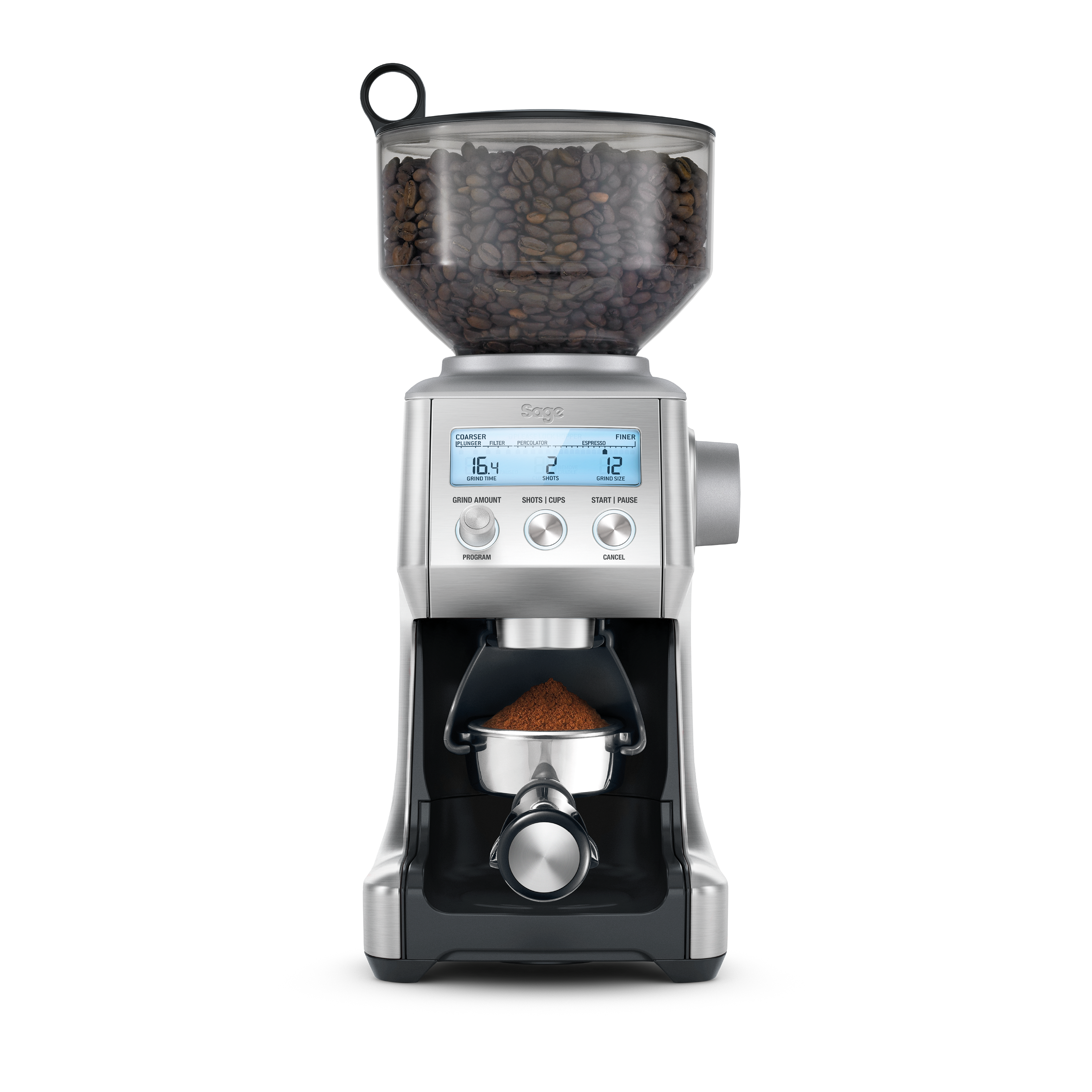 Sage Smart Grinder Pro - Brushed Stainless Steel with portafilter
