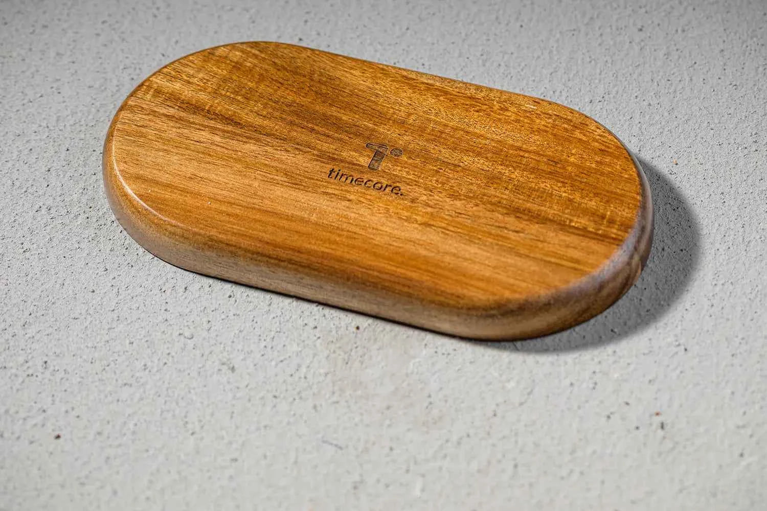 Timecore espresso tray - underside and wood grain detail